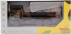 Herpa 746526 1/87 Ölçek Iveco Trakker 6x6 Askeri Düz Kasa Kamyon, Sergilemeye Hazır Model Araç