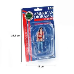 American Diorama AD76314 1/18 Ölçek Plaj Kızı (Gina) Sergilemeye Hazır Plastik Figürü