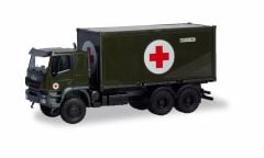 Herpa 746519 1/87 Ölçek Iveco Trakker 6x6 Askeri Ambulans, Sergilemeye Hazır Model Araç
