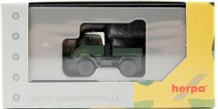 Herpa 746496 1/87 Ölçek Unimog U421 Açık Kasa, Haki Yeşil, Sergilemeye Hazır Model Araç