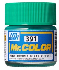 Gunze C391 10 ml. Interior Turquoise Green (Soviet), Mr.Color Serisi Maket Boyası