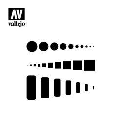Vallejo ST-AIR003 1/72-1/48-1/32 Geometrik Şemalı Esnek Boya Şablonu