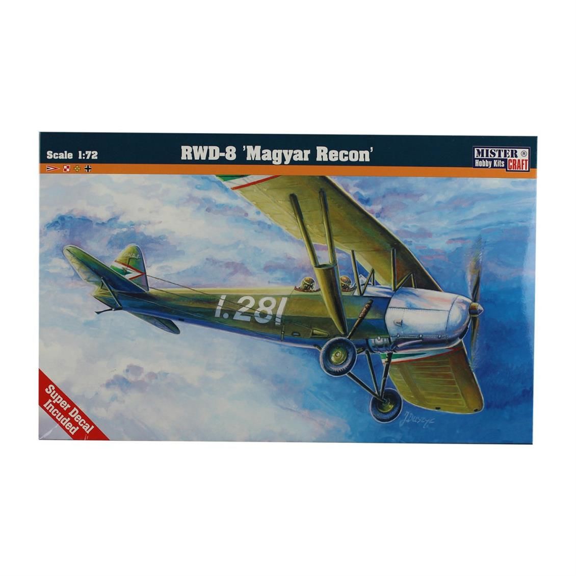Mistercraft B045 1/72 RWD-8 (Macar Keşif) Savaş Uçağı Demonte Plastik Maketi