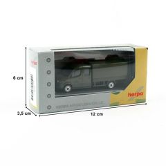 Herpa 700795 1/87 Ölçek MB Sprinter Çift Kabin Kamyonet, Koyu Yeşil, Sergilemeye Hazır Model Araç