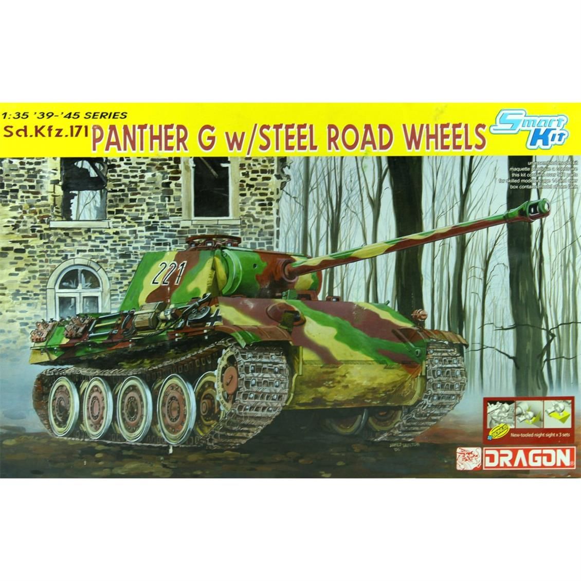 Dragon 6370 1/35 Sd.Kfz.171 Panther G Tank Maketi w/Steel Road Wheels