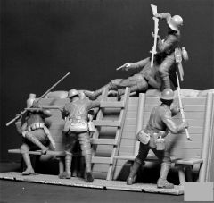 MasterBox 35116 1/35 Ölçek, WW I Serisi, Alman ve İngiliz Piyadeleri, Plastik Figür Kiti