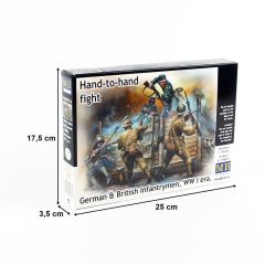 MasterBox 35116 1/35 Ölçek, WW I Serisi, Alman ve İngiliz Piyadeleri, Plastik Figür Kiti