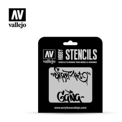 Vallejo ST-LET004 1/35 Grafity Şemalı-2 Esnek Boya Şablonu