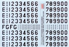 Babibi DDT01004 1/32 Türk Hava Kuvvetleri Rakam Seti, Dekal Çıkartma