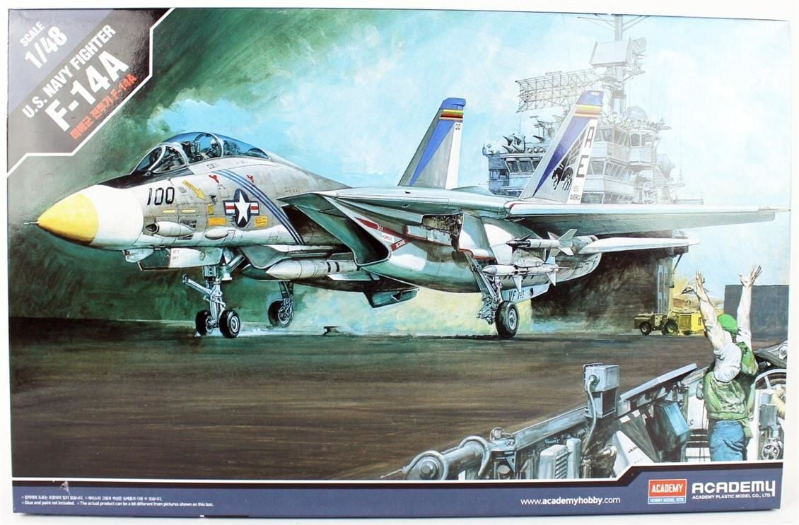 Academy 12253 1/48 Grumman F-14A Tomcat Savaş Uçağı Demonte Plastik Maketi