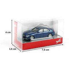 Herpa 430913-002 1/87 Ölçek MB C-Klasse, Mavi, Sergilemeye Hazır Model Araç