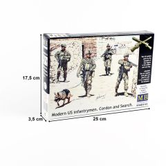 MasterBox 35154 1/35 Ölçek, Güncel Savaşlar Serisi, Amerikan Piyade, Plastik Figür Kiti