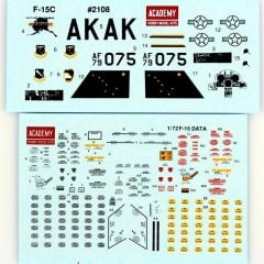 Academy 12476 1/72 U.S. Air Force F-15C Savaş Uçağı Demonte Plastik Maketi