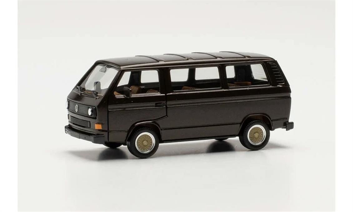 Herpa 430876-002 1/87 Ölçek VW T3 Minibüs, Bronz Metalik, Sergilemeye Hazır Model Araç