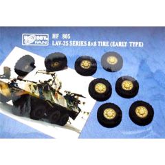 Hobby Fan HF805 1/35 LAV-25 Araç Serisi 8x8  Erken Dönem RESIN Lastik Seti