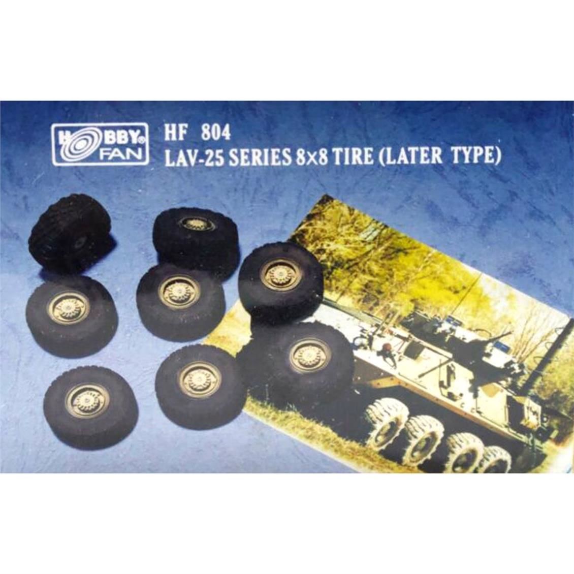 Hobby Fan HF804 1/35 LAV-25 Araç Serisi 8x8 Geç Dönem RESIN Lastik Seti