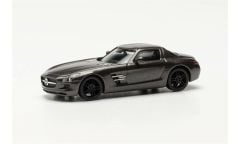 Herpa 430784-002 1/87 Ölçek MB SLS AMG, Monza Gri, Sergilemeye Hazır Model Araç