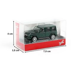 Herpa 430760-003 1/87 Ölçek MB G-Klasse Cip, Koyu Yeşil, Sergilemeye Hazır Model Araç