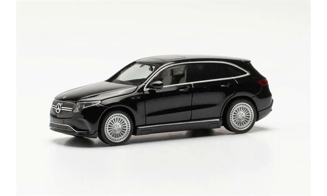 Herpa 430715-003 1/87 Ölçek MB EQ EQC AMG, Siyah, Sergilemeye Hazır Model Araç