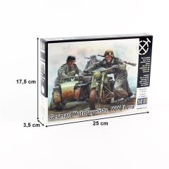 MasterBox 35178 1/35 Ölçek, WW II Serisi, Alman Motorsikletliler, Plastik Figür Kiti