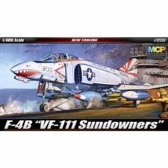 Academy 12232 1/48 F-4B (VF-111 Sundowners) Savaş Uçağı Demonte Plastik Maketi