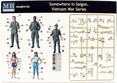 MasterBox 35185 1/35 Ölçek, Vietnam Savaşı Serisi, Saigon, Plastik Figür Kiti