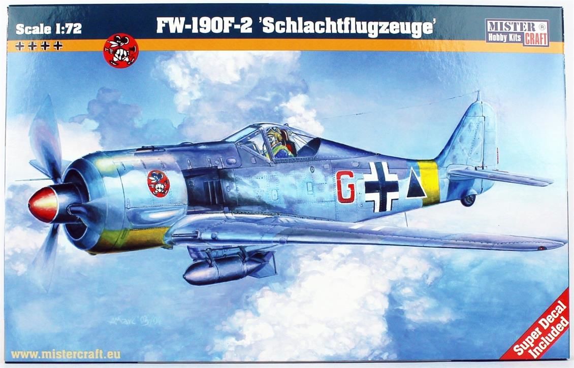 Mistercraft C011 1/72 Fw-190F-2 (Schlachtflugzeuge) Savaş Uçağı Demonte Plastik Maketi
