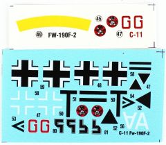 Mistercraft C011 1/72 Fw-190F-2 (Schlachtflugzeuge) Savaş Uçağı Demonte Plastik Maketi