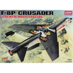 Academy 12407 1/72 F-8P Crusader Savaş Uçağı Demonte Plastik Maketi