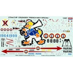 Academy 12407 1/72 F-8P Crusader Savaş Uçağı Demonte Plastik Maketi