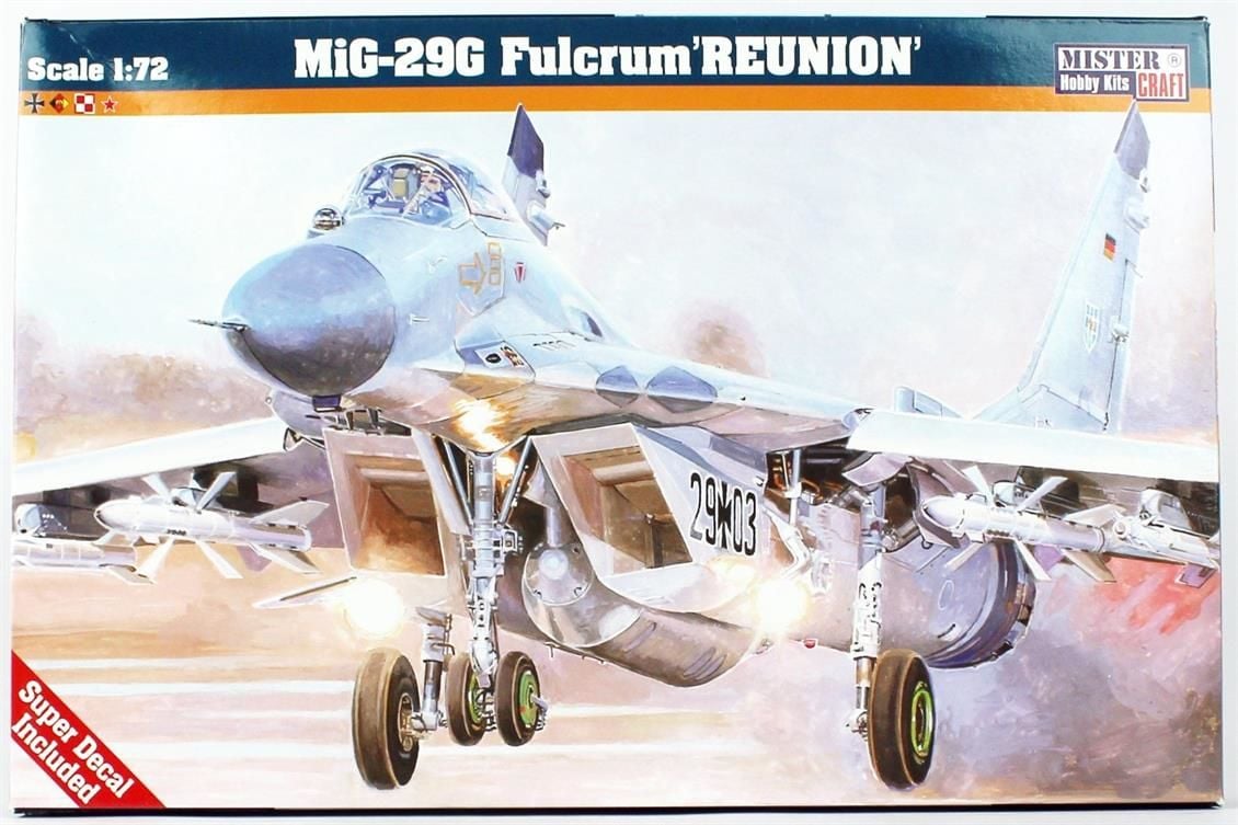 Mistercraft D023 1/72 MIG-29G Fulcrum Luftwaffe (Doğu-Batı Almanya Birleşmesi)Savaş Uçağı Demonte Plastik Maketi