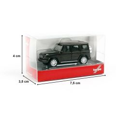 Herpa 430623-004 1/87 Ölçek MB G-Modell, Cip, Siyah, Sergilemeye Hazır Model Araç