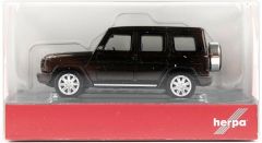 Herpa 430623-004 1/87 Ölçek MB G-Modell, Cip, Siyah, Sergilemeye Hazır Model Araç