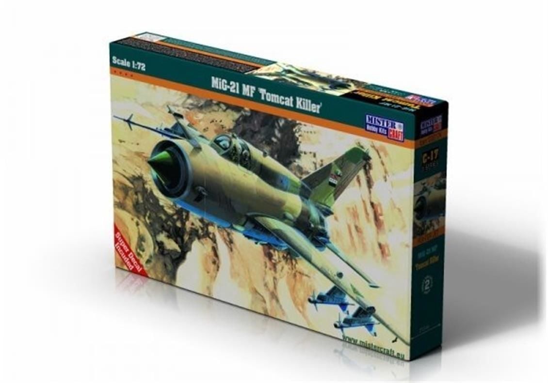 Mistercraft C016 1/72 MiG-21MF (Tomcat Killer) Savaş Uçağı Demonte Plastik Maketi