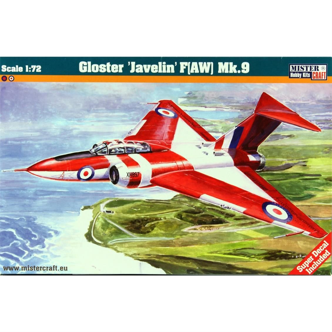 Mistercraft D044 1/72 Gloster (Javelin) F(AW) MK.9 Savaş Uçağı Demonte Plastik Maketi