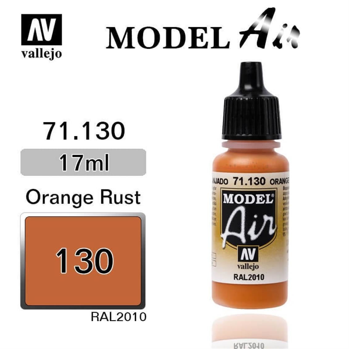 Vallejo 71130 17 ml. Orange Rust, Model Air Serisi Model Boyası