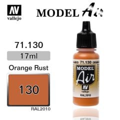 Vallejo 71130 17 ml. Orange Rust, Model Air Serisi Model Boyası