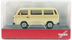 Herpa 420914-002 1/87 Ölçek VW T3 Minibüs, Bej, Sergilemeye Hazır Model Araç
