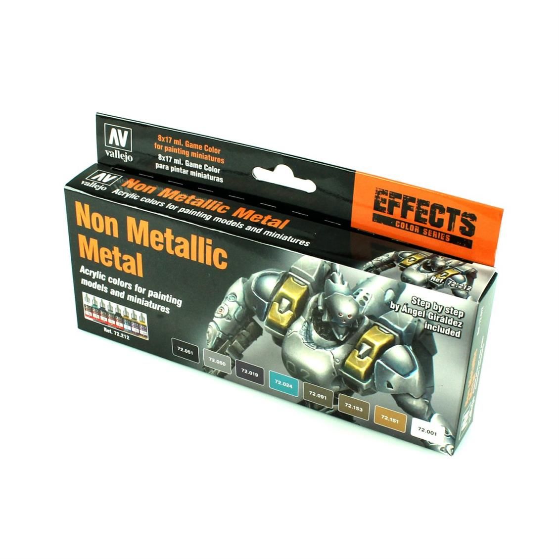 Vallejo 72212 8X17 ml. Non Metallic Metal Game Color Serisi Model Boyası Seti