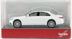 Herpa 420907-002 1/87 Ölçek Mercedes Benz S-Klasse, Beyaz, Sergilemeye Hazır Model Araç