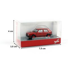Herpa 420846-002 1/87 Ölçek VW Golf II GTI, Kırmızı, Sergilemeye Hazır Model Araç