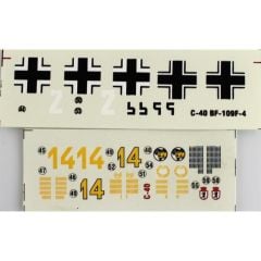 Mistercraft C040 1/72 BF-109F-4/trop (Marseille) Savaş Uçağı Demonte Plastik Maketi