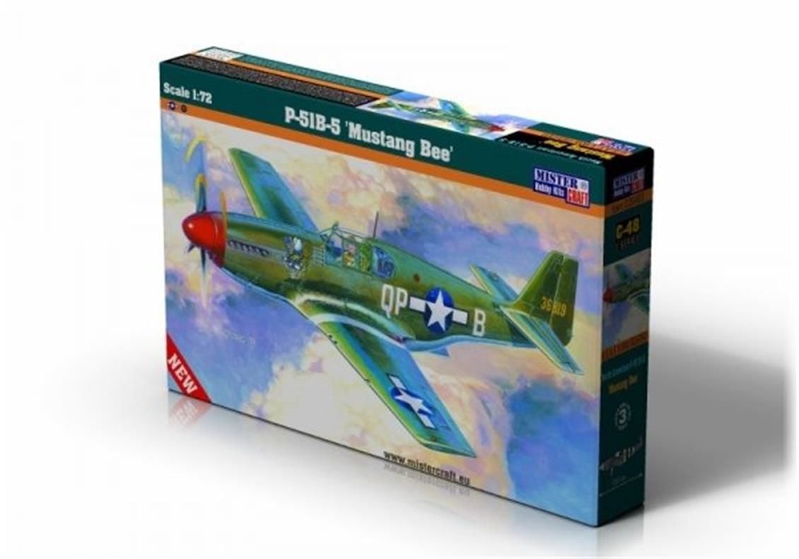 Mistercraft C048 1/72 P-51 B-5 (Bee) Savaş Uçağı Demonte Plastik Maketi