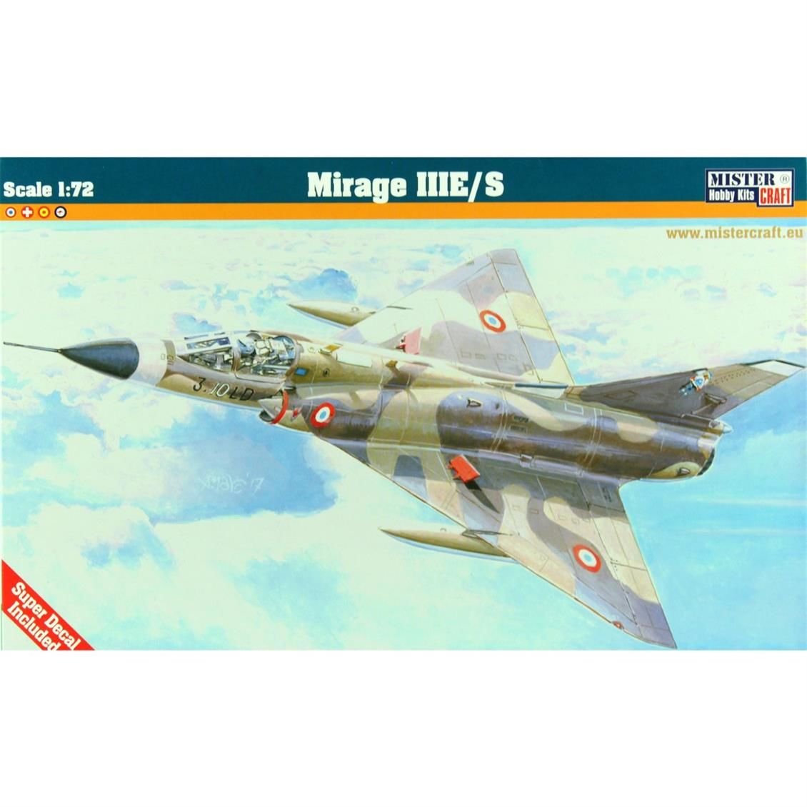 Mistercraft E033 1/72 Mirage III E/S Savaş Uçağı Demonte Plastik Maketi