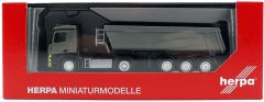 Herpa 315654 1/87 Ölçek MB Arocs Kırkayak Damperli Kamyon, Gri, Sergilemeye Hazır Model Araç