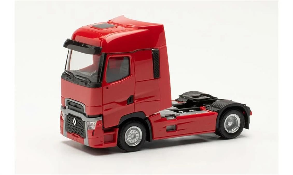 Herpa 315098 1/87 Ölçek Renault T Facelift Çekici, Kırmızı, Sergilemeye Hazır Model Araç