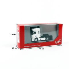Herpa 315081 1/87 Ölçek Renault T Facelift Çekici, Beyaz, Sergilemeye Hazır Model Araç