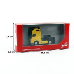 Herpa 313377-002 1/87 Ölçek Volvo FH 16 GI XL2020 Çekici, Sarı, Sergilemeye Hazır Model Araç