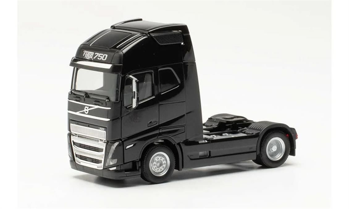 Herpa 313353-002 1/87 Ölçek Volvo FH 16 GI XL2020 Çekici, Siyah, Sergilemeye Hazır Model Araç