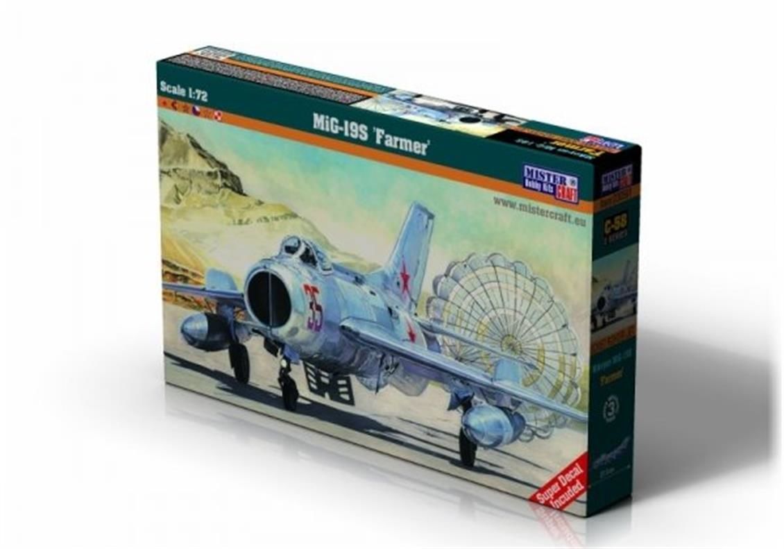 Mistercraft C058 1/72  MiG-19S Farmer Savaş Uçağı Demonte Plastik Maketi